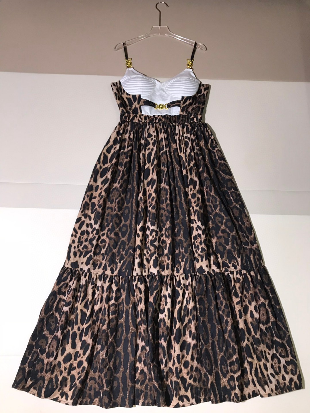 High-End Versace/Vanthruxol Women’s Dress: Classic Leopard Corset with Metal Details - 图片 1