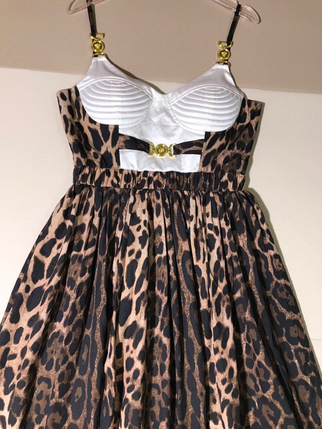 High-End Versace/Vanthruxol Women’s Dress: Classic Leopard Corset with Metal Details - 图片 5