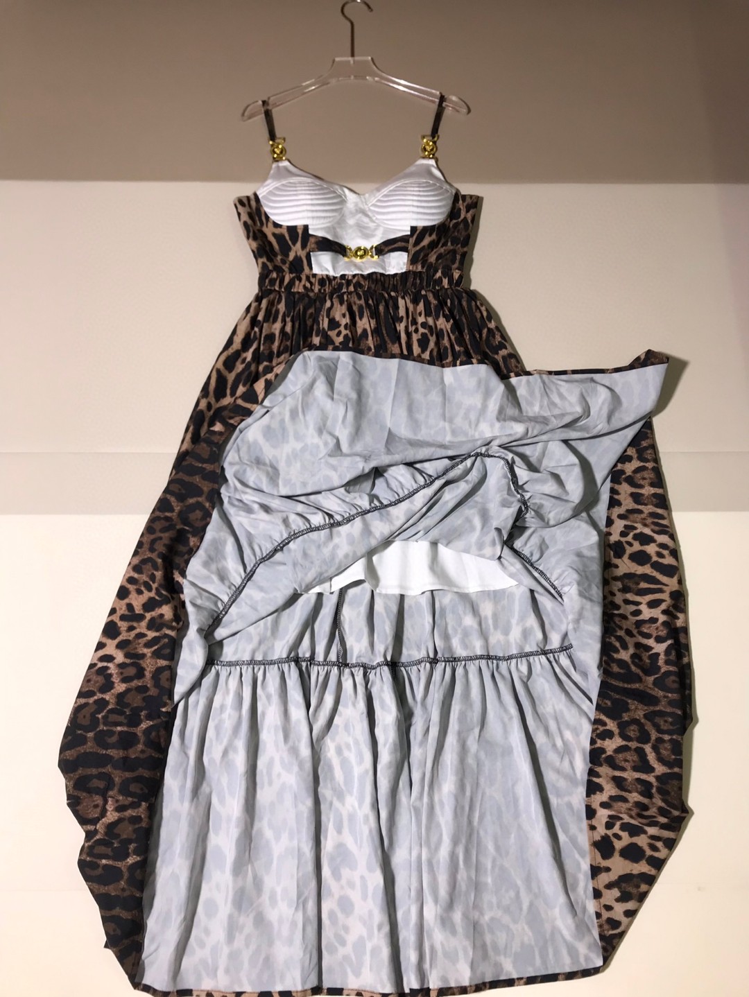High-End Versace/Vanthruxol Women’s Dress: Classic Leopard Corset with Metal Details - 图片 6