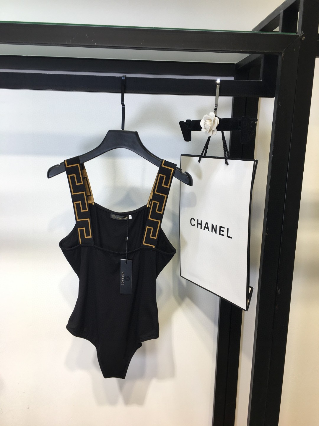 New Versace women's monogram swimsuit SML XL-Big cat