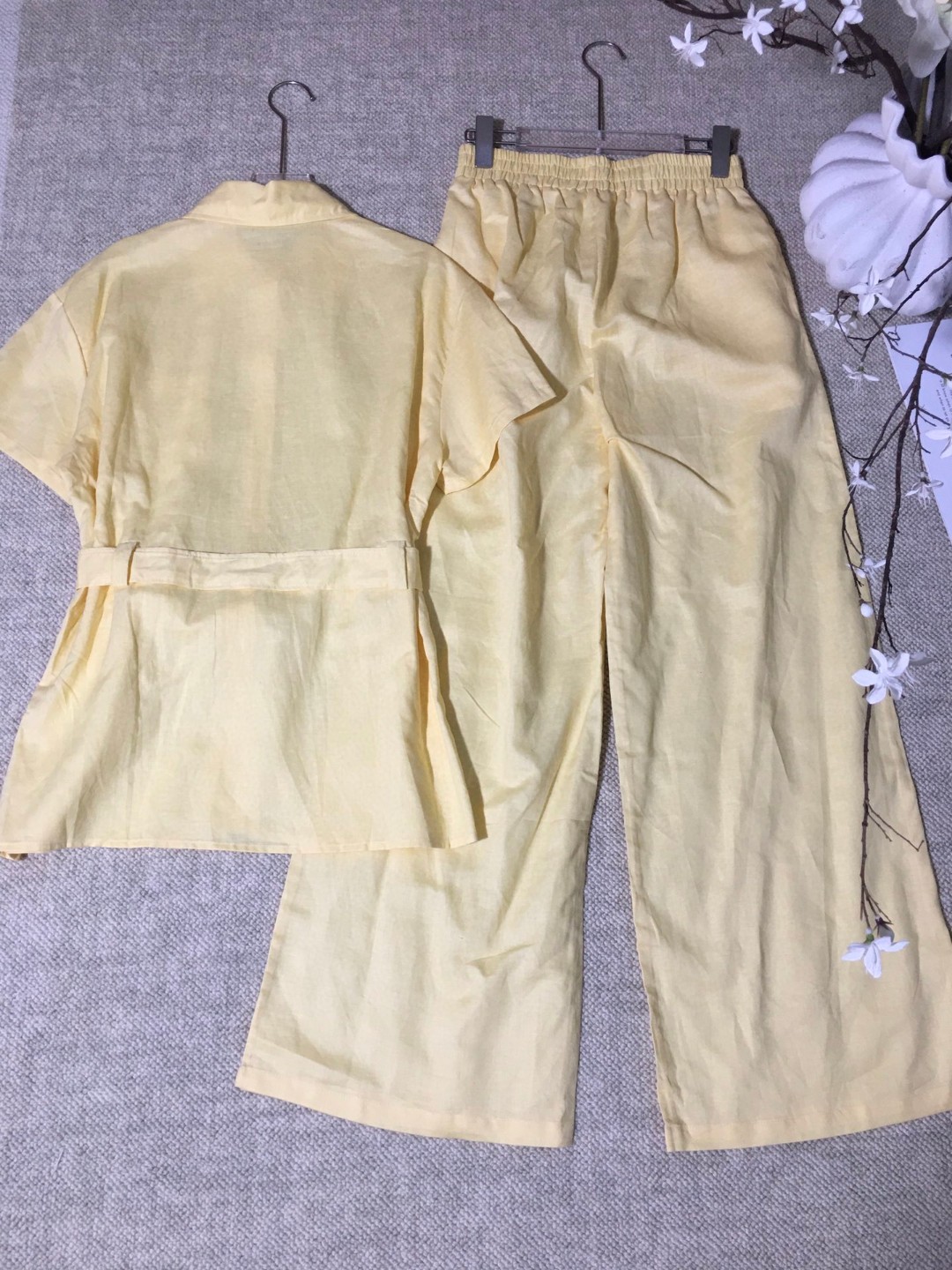 High-End Women’s Suit with Embroidered Short-Sleeve Shirt and Thongs in Various Sizes - 图片 7