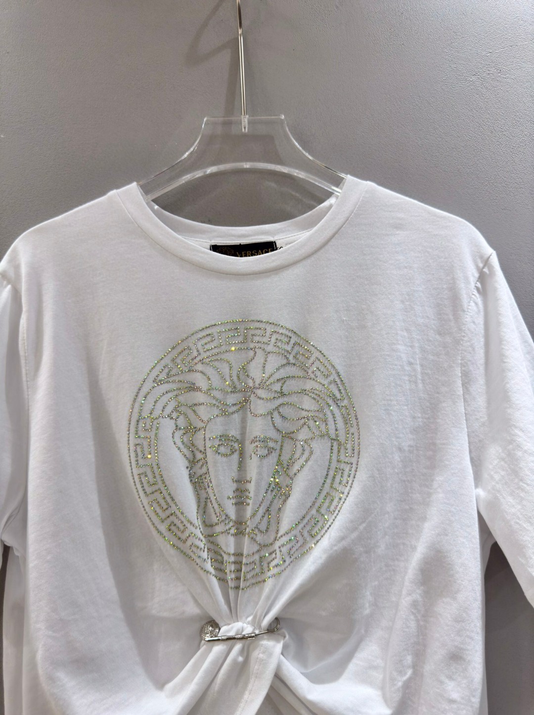 P299 HIGH-QUALITY WOMEN’S DRESS WITH PACKAGING VERSACE/ VAN SAGEUR MEDUSA’S METALLIC BUTTON T-SHIRT. SMLXL - 图片 2