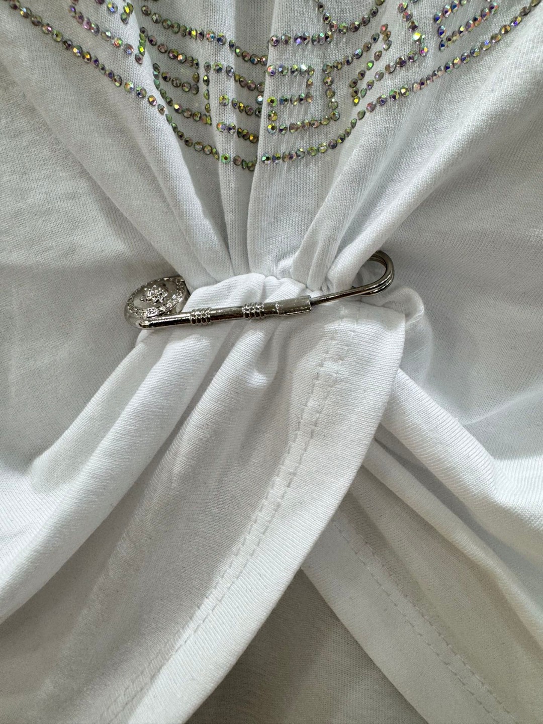 P299 HIGH-QUALITY WOMEN’S DRESS WITH PACKAGING VERSACE/ VAN SAGEUR MEDUSA’S METALLIC BUTTON T-SHIRT. SMLXL - 图片 6