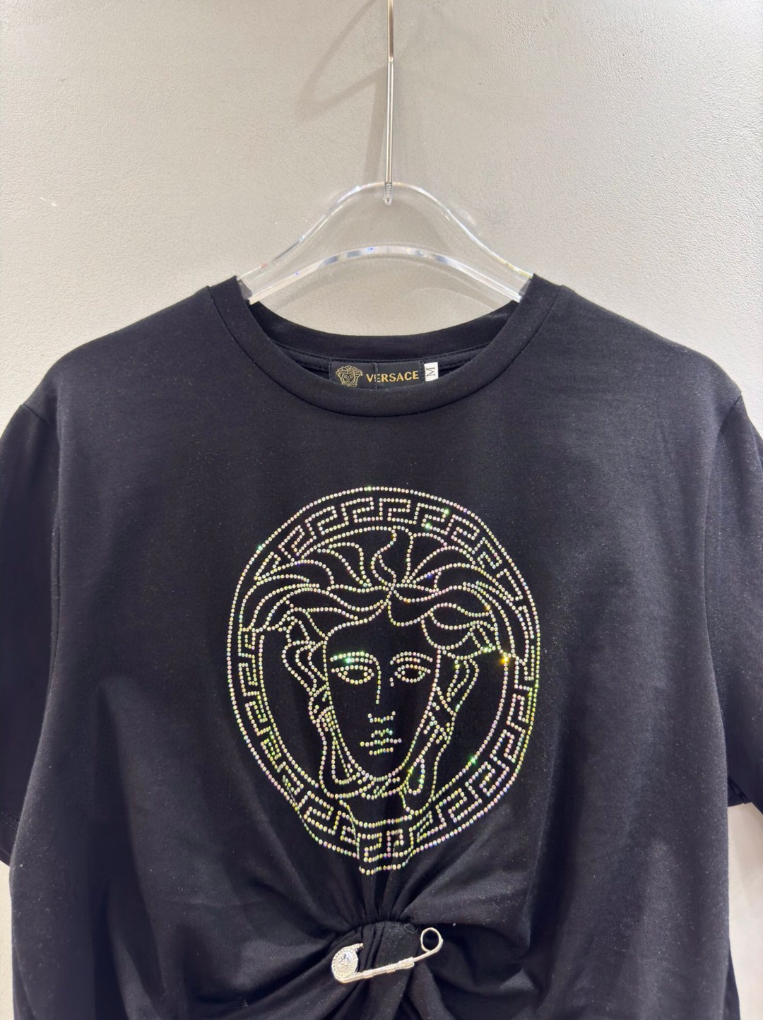 P299 HIGH-QUALITY WOMEN’S DRESS WITH PACKAGING VERSACE/ VAN SAGEUR MEDUSA’S METALLIC BUTTON T-SHIRT. SMLXL - 图片 3