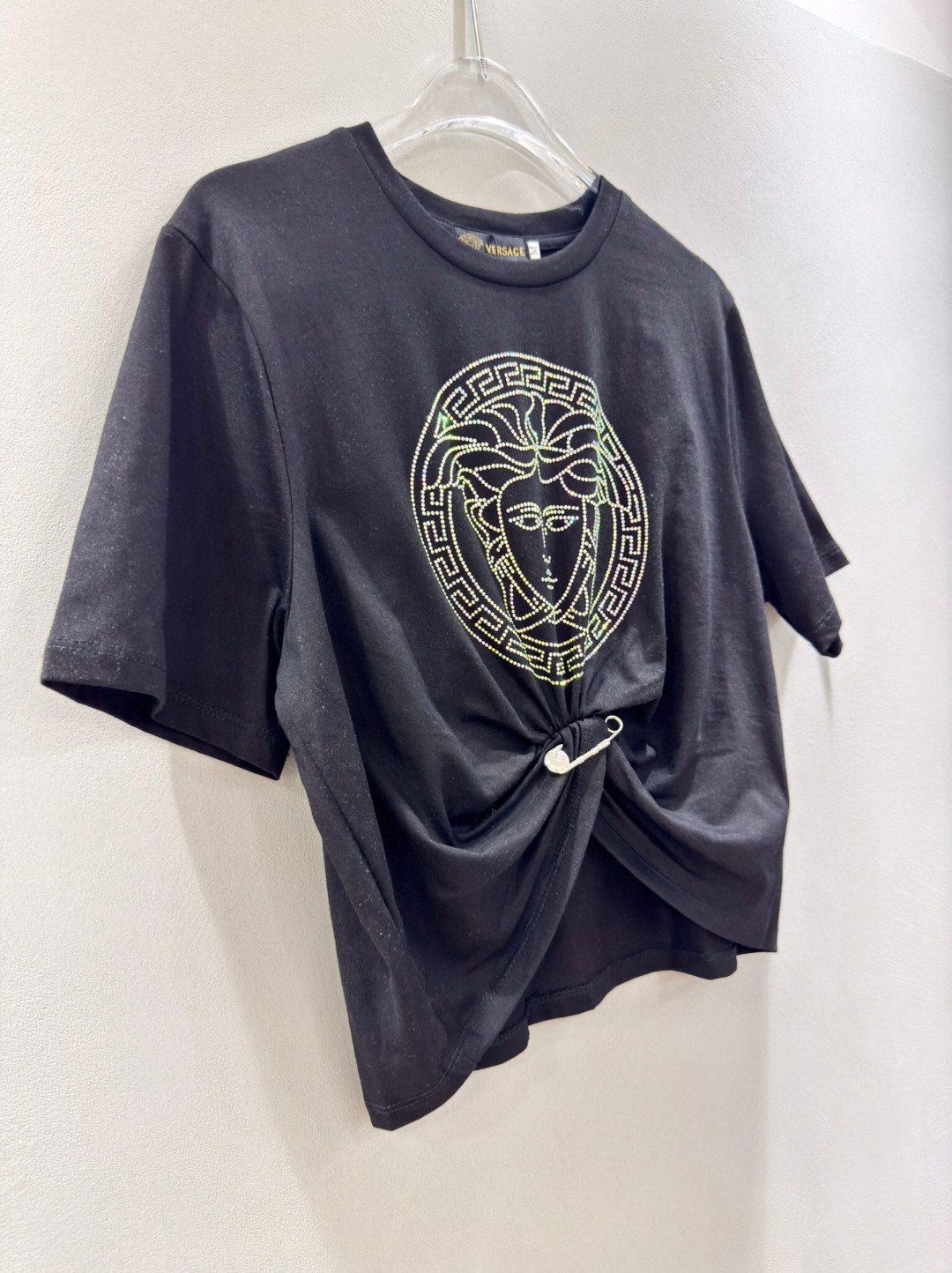 P299 HIGH-QUALITY WOMEN’S DRESS WITH PACKAGING VERSACE/ VAN SAGEUR MEDUSA’S METALLIC BUTTON T-SHIRT. SMLXL - 图片 4