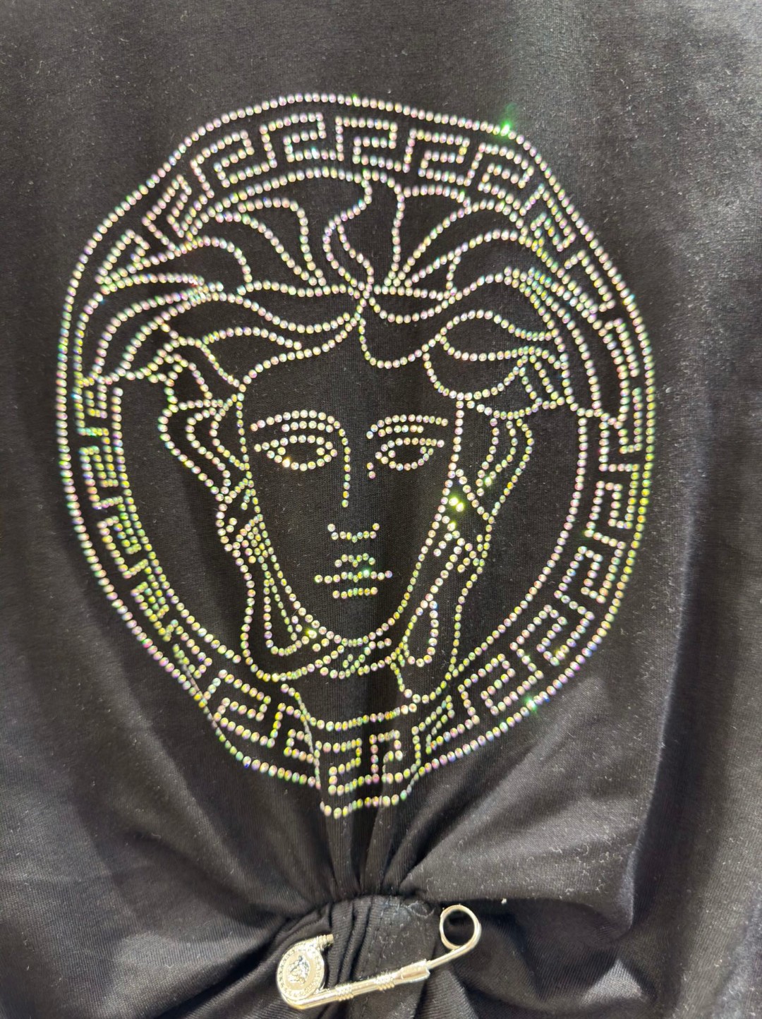 P299 HIGH-QUALITY WOMEN’S DRESS WITH PACKAGING VERSACE/ VAN SAGEUR MEDUSA’S METALLIC BUTTON T-SHIRT. SMLXL - 图片 5
