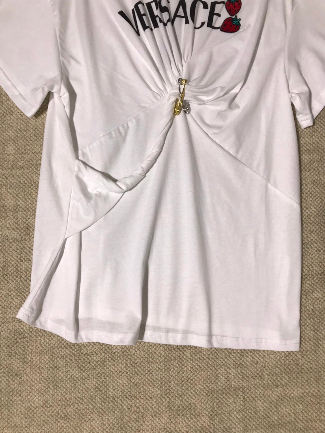P334 HIGH-QUALITY WOMEN’S SUIT WITH PACKAGING VERSACE/FRANCH CHEST, MS. NEW SPECULATOR T-SHIRT SMLXL - 图片 4
