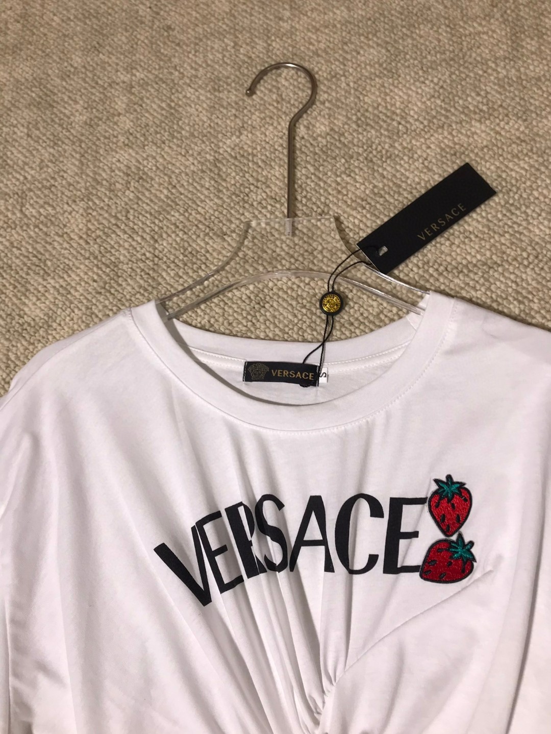 P334 HIGH-QUALITY WOMEN’S SUIT WITH PACKAGING VERSACE/FRANCH CHEST, MS. NEW SPECULATOR T-SHIRT SMLXL - 图片 5
