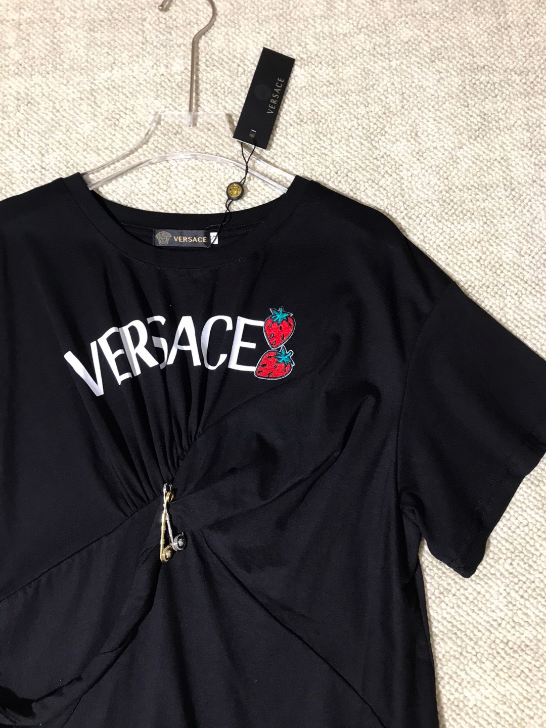 P334 HIGH-QUALITY WOMEN’S SUIT WITH PACKAGING VERSACE/FRANCH CHEST, MS. NEW SPECULATOR T-SHIRT SMLXL - 图片 6