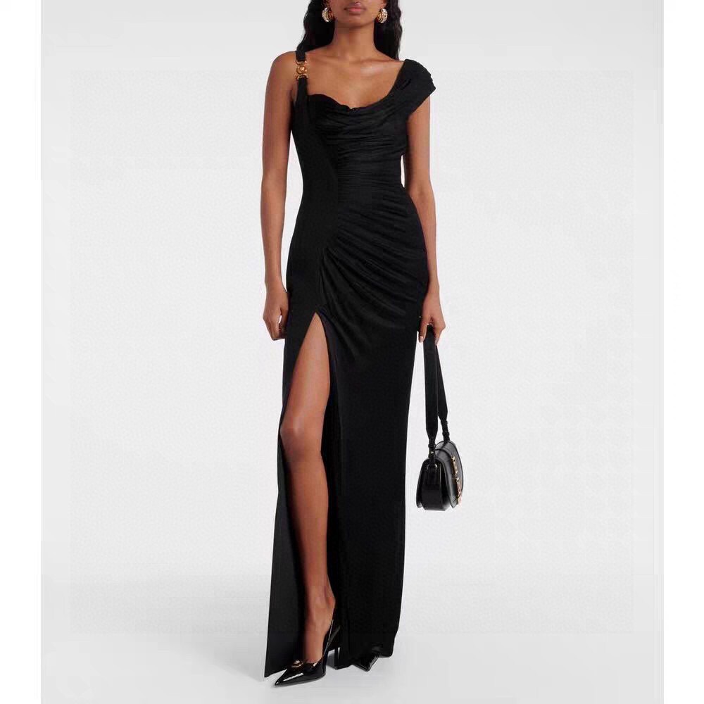 p495 High Quality Women’s Clothes Packed with Versace/Franch. The asymmetrical cruising dress, the smlx, the smlxl - 图片 5