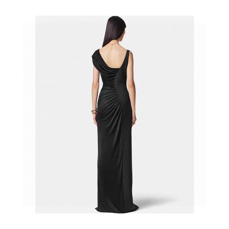 p495 High Quality Women’s Clothes Packed with Versace/Franch. The asymmetrical cruising dress, the smlx, the smlxl - 图片 3