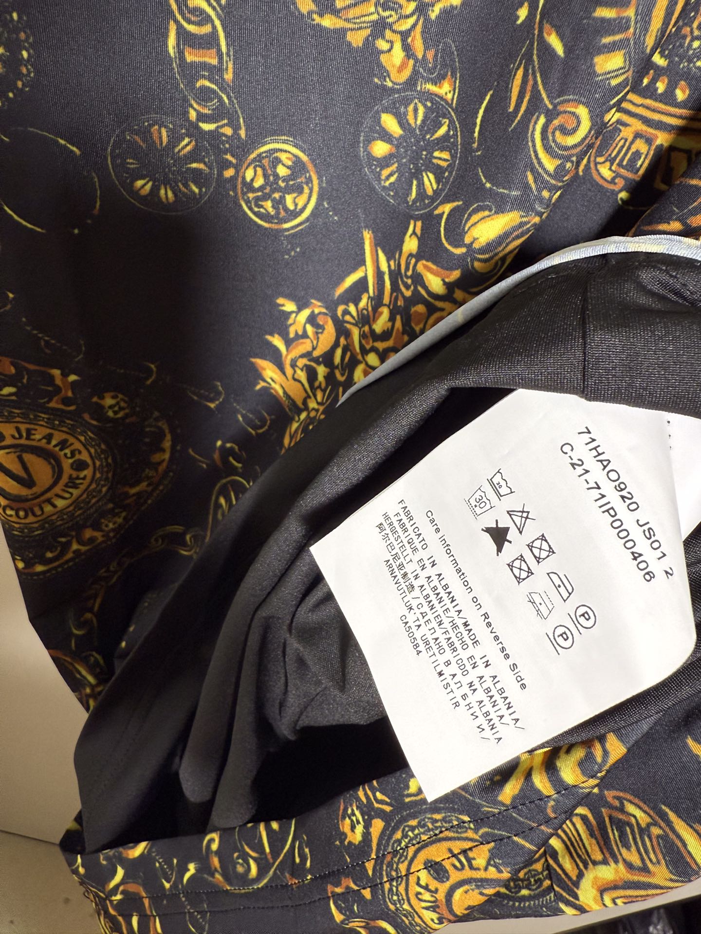High-end Versace Black and Gold Barlock’s Pocket Designer Women’s Dress Summary - 图片 8