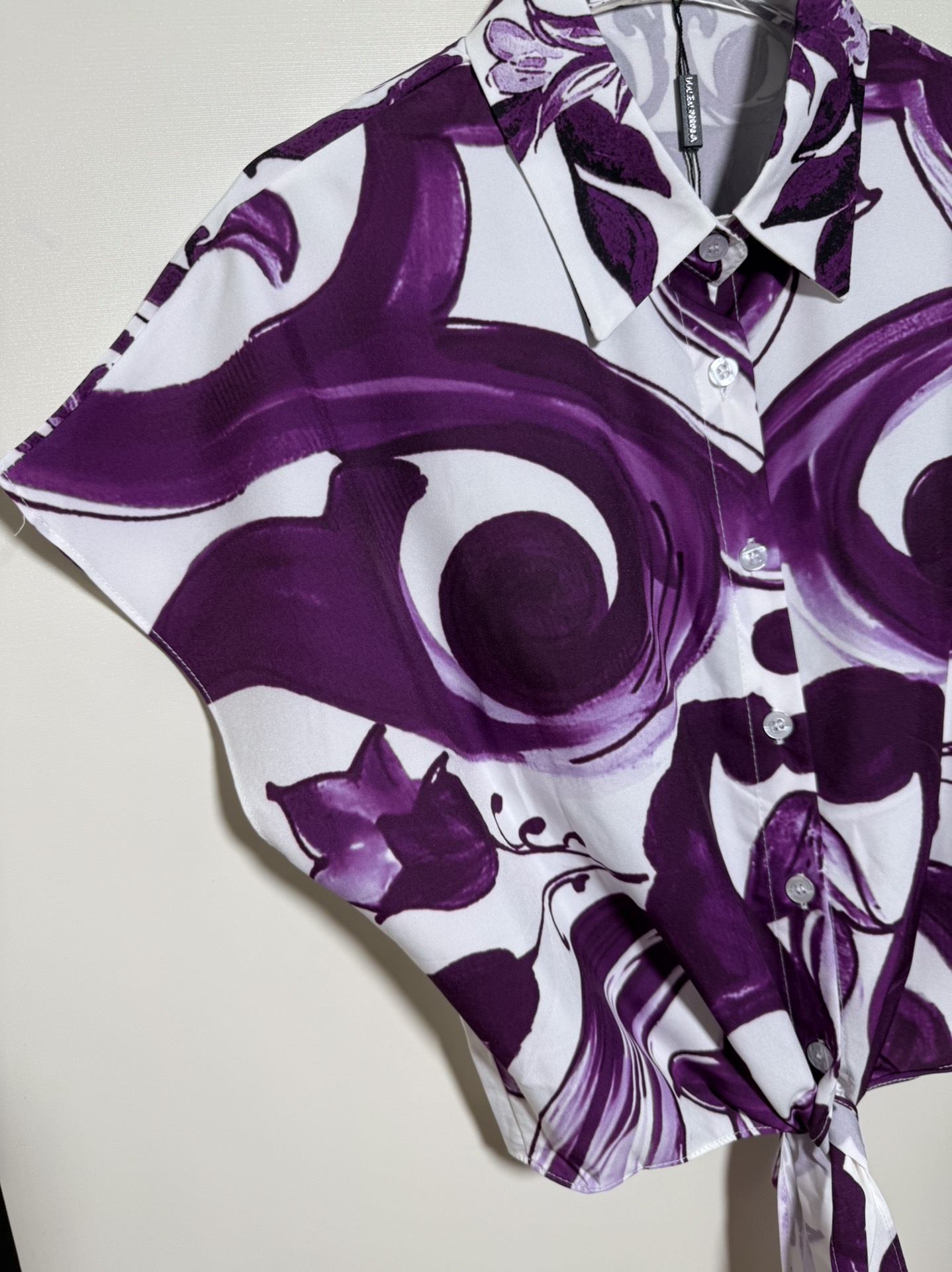 High-End Quality Women’s Dress: D&G/Dolce & Gabbana Purple Porcelain Design in SMLXL - 图片 9