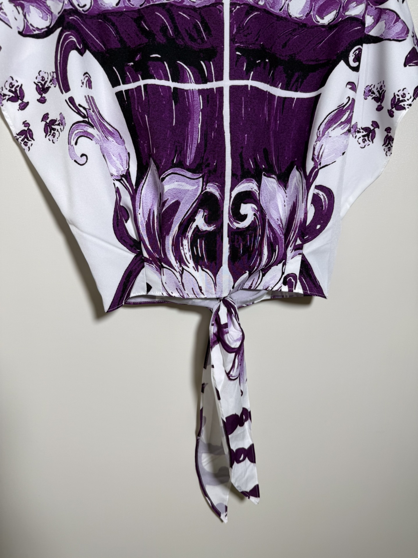 High-End Quality Women’s Dress: D&G/Dolce & Gabbana Purple Porcelain Design in SMLXL - 图片 7