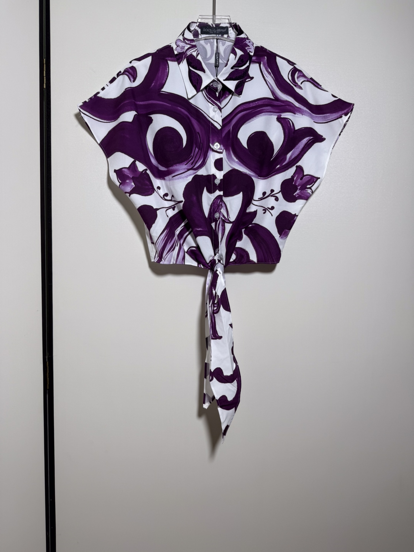 High-End Quality Women’s Dress: D&G/Dolce & Gabbana Purple Porcelain Design in SMLXL