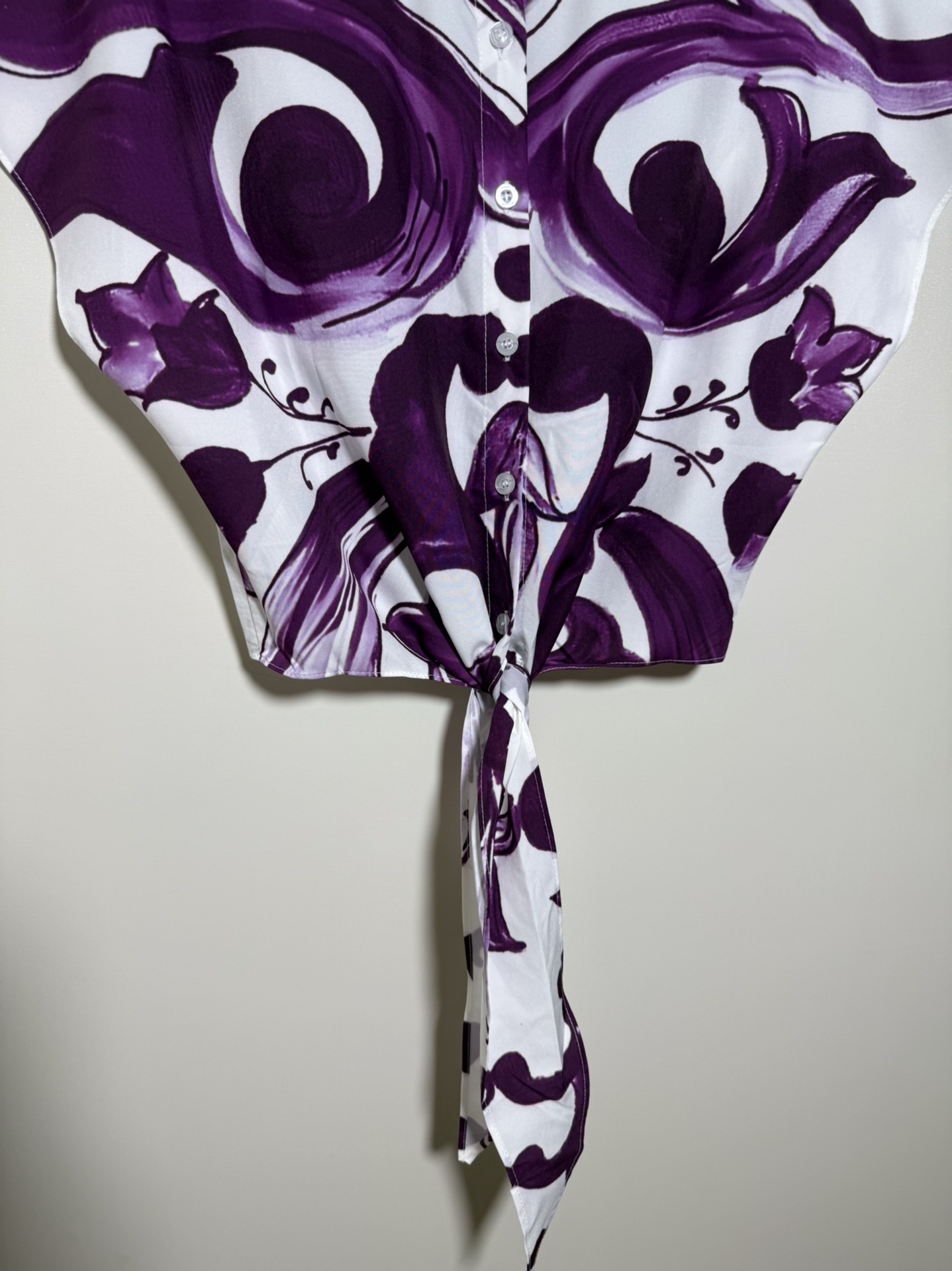 High-End Quality Women’s Dress: D&G/Dolce & Gabbana Purple Porcelain Design in SMLXL - 图片 4
