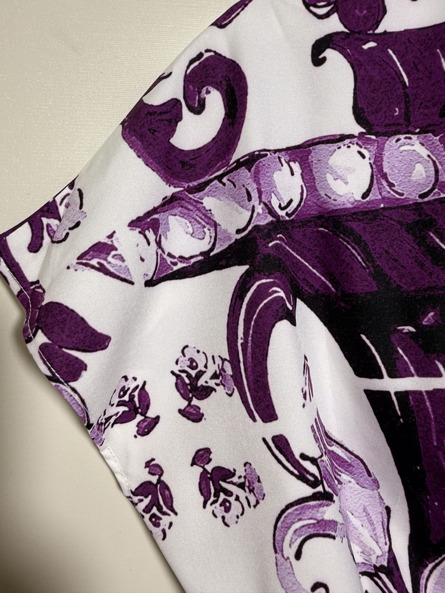 High-End Quality Women’s Dress: D&G/Dolce & Gabbana Purple Porcelain Design in SMLXL - 图片 6