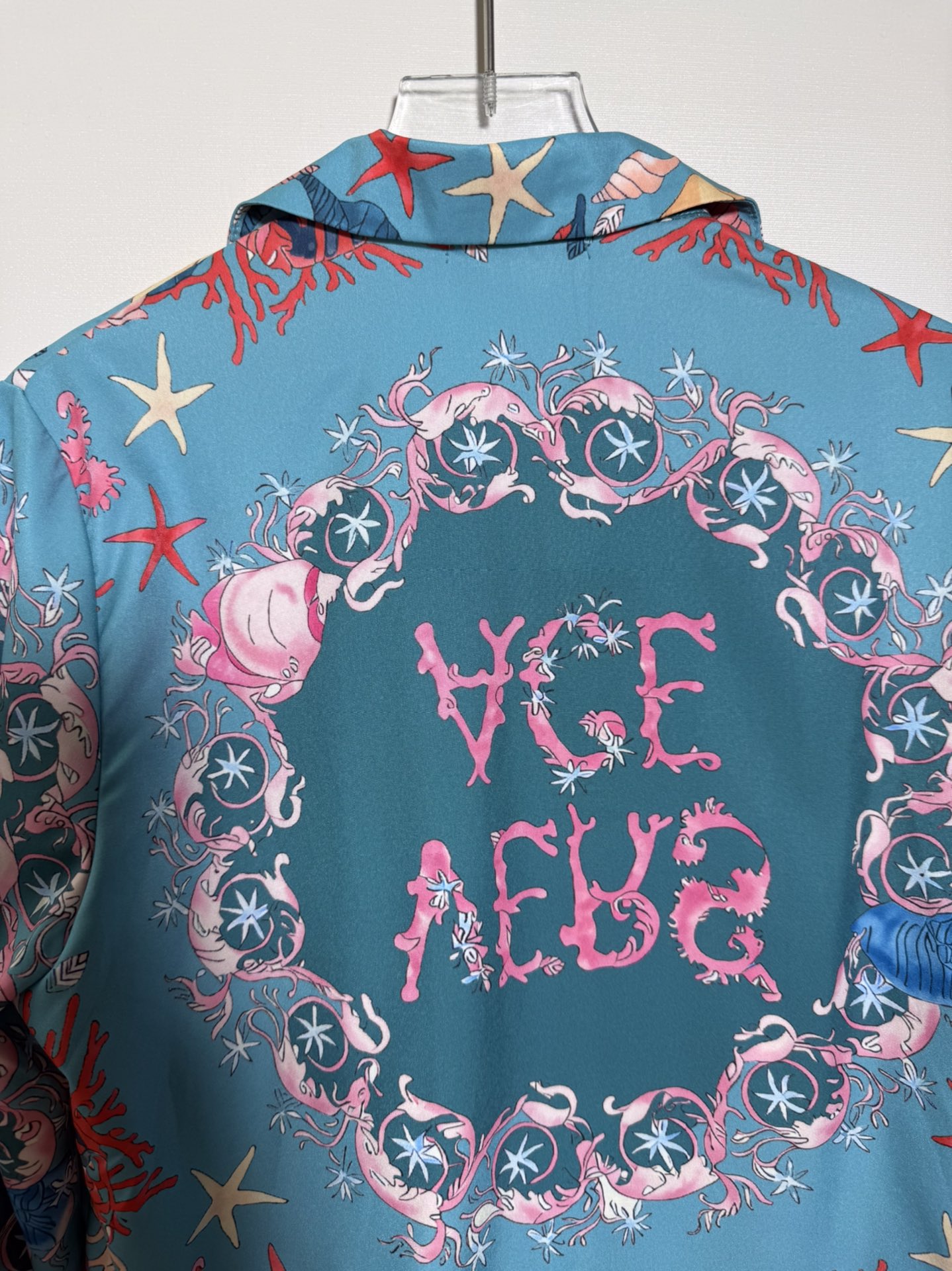 “High-Quality Women’s Outfits: Blue Seashell Print Long-Sleeved Shirts in Various Sizes” - 图片 6