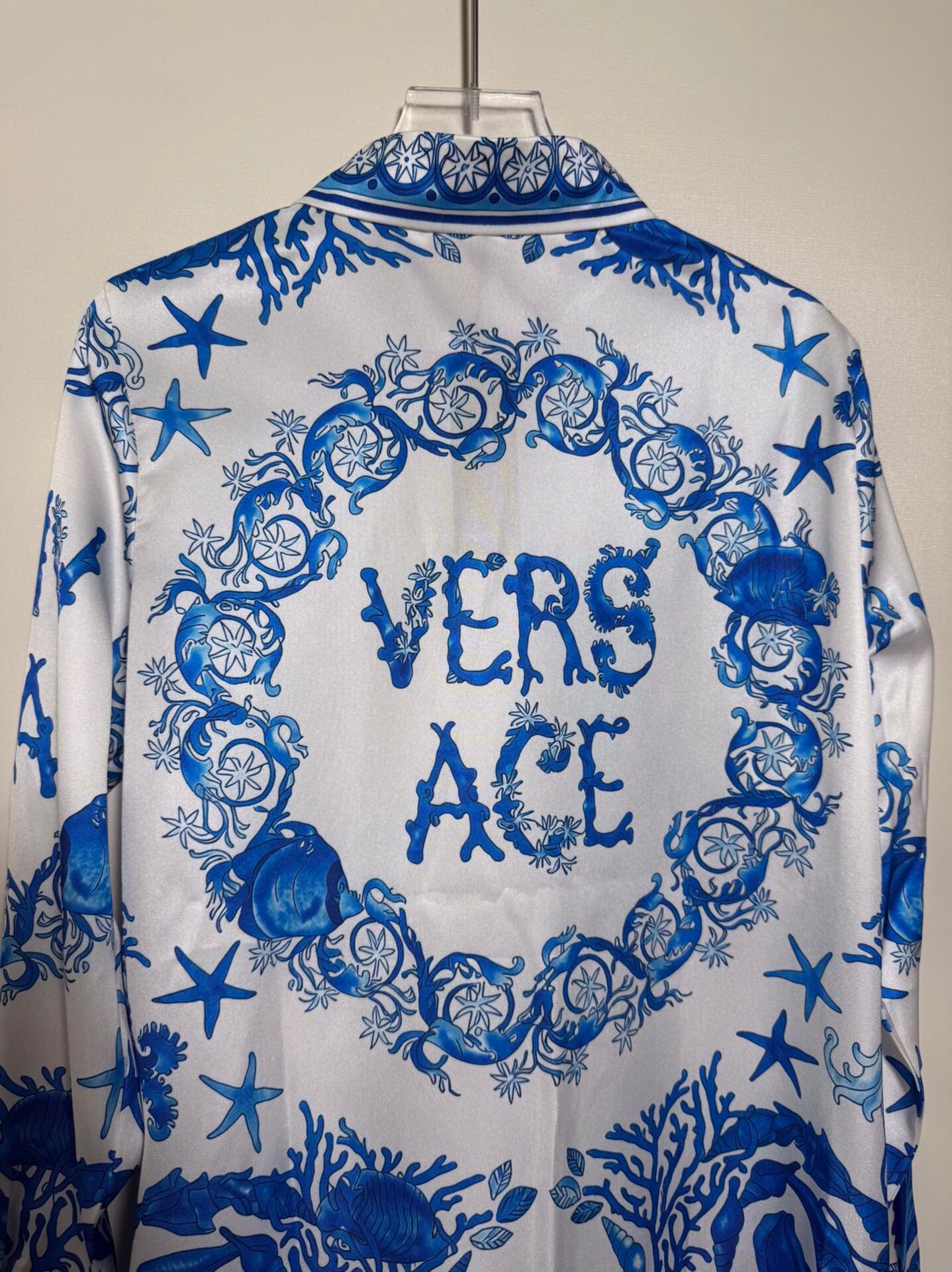 “Versace/Franch Chest Women’s Clothes: Blue Bottom Star, Barlock Seashell, Seastars, Long-Sleeved Shirts SMLXL” - 图片 7