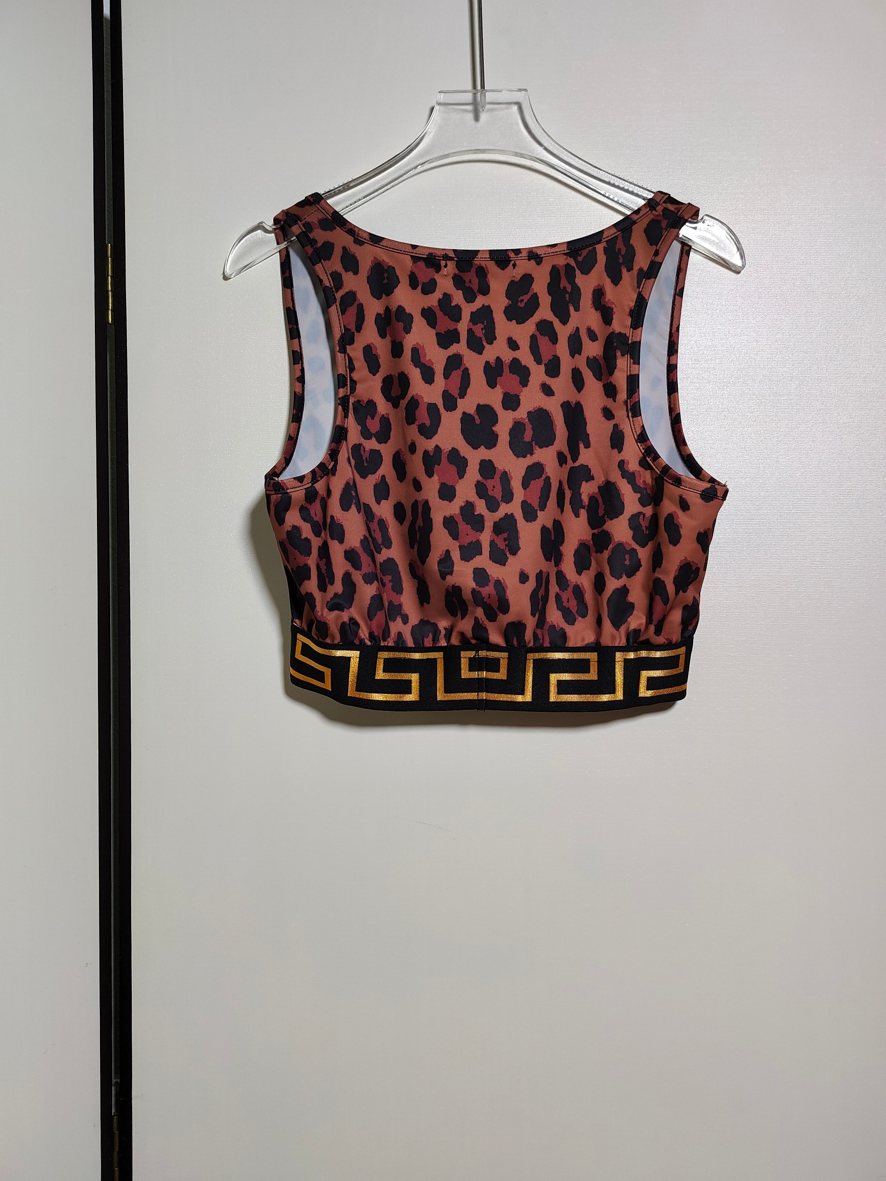 Versace women's leopard print top and leggings set. Sizes S M L XL.-Big cat