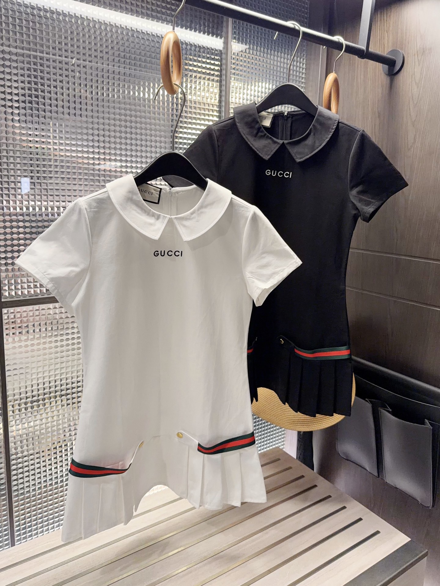 NO:835078,GUCC* customized three-color webbing doll collar dress SML,,gucci,skirts,19860909GUCC*订制三色织带娃娃领连衣裙SML,,gucci,skirts,,Women's clothing