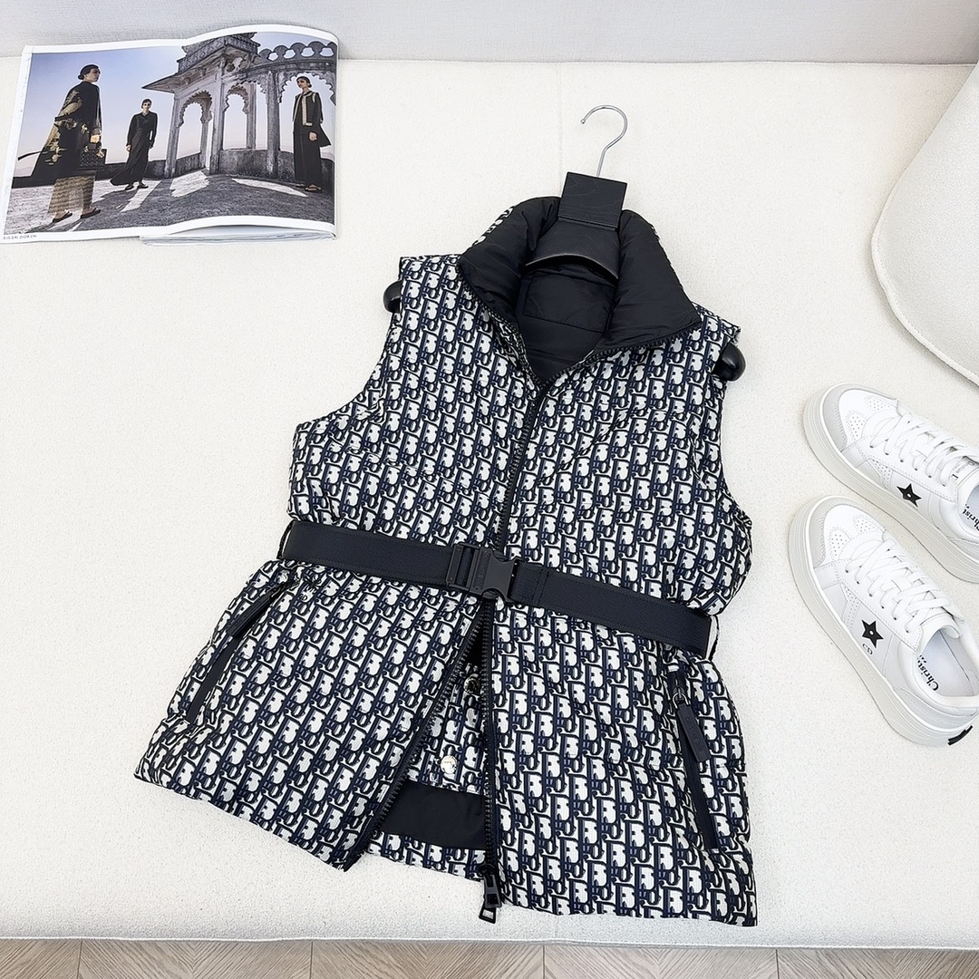 特价🉐️❗️现货齐码❗️不退不换❗️爆单款推荐 CD 24Ss———秋冬最新款滑雪系列收腰羽绒马甲 🖤定