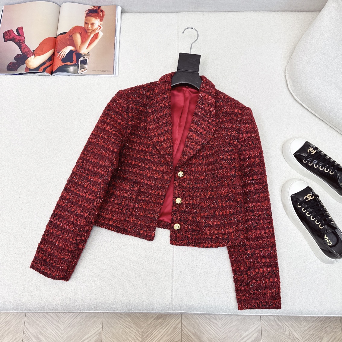 特价🉐️ ❗️现货齐码❗️不退不换❗️独家款～ C家 25Ss————秋冬最新款圣诞新年氛围感拉满红色编