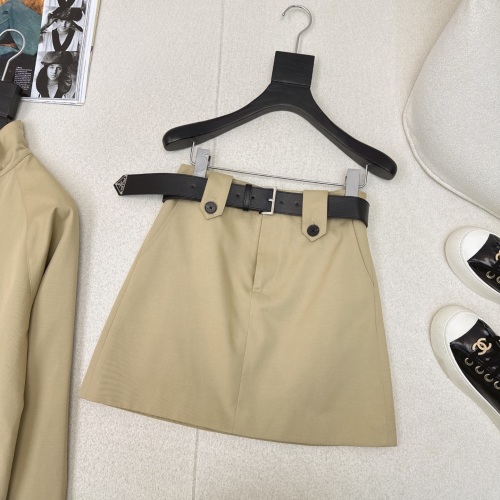 Stylish Women's Khaki Mini Skirt with Belt - Versatile and Chic Outfit Addition 1 Stylish Women's Khaki Mini Skirt with Belt - Versatile and Chic Outfit Addition