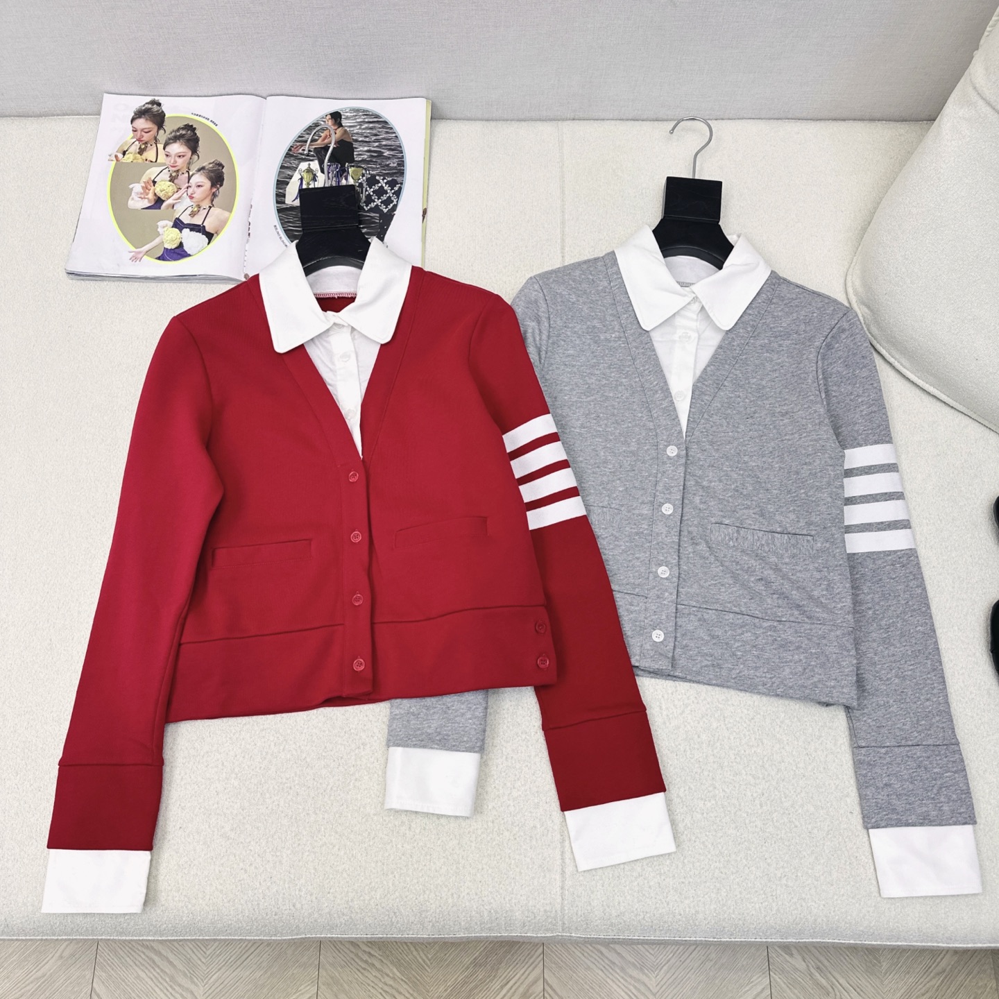 特价🉐️一套❗️现货齐码❗️不退不换❗️休闲推荐 TB 25Ss————春夏最新款减龄学院风休闲套装♥️