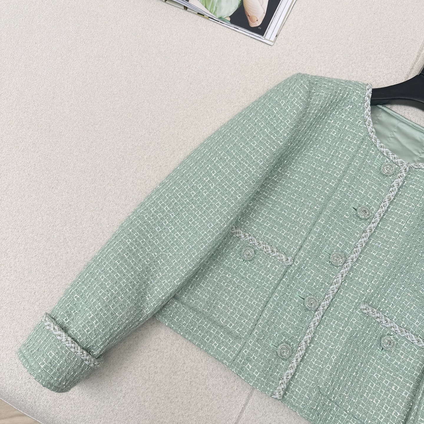 Mint Green Knit Cardigan with Floral Details 6 i1741491720747 6889 0 4
