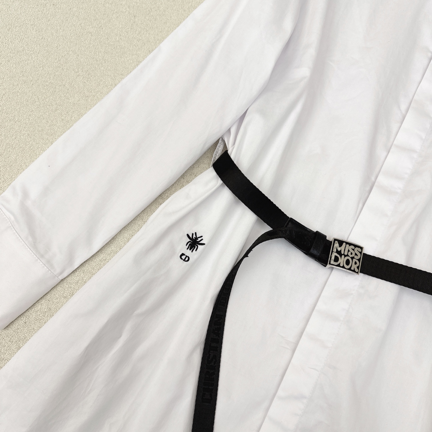 Dior 25SS Classic White Shirt Dress with Rhinestone Collar and Belt 5 i1742012863709 73 0 3