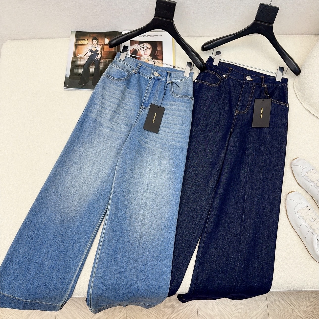 Women's Lightweight Denim Pleated Trousers - Stylish Summer Casual Pants 2 i1744696915729 9586 0 0