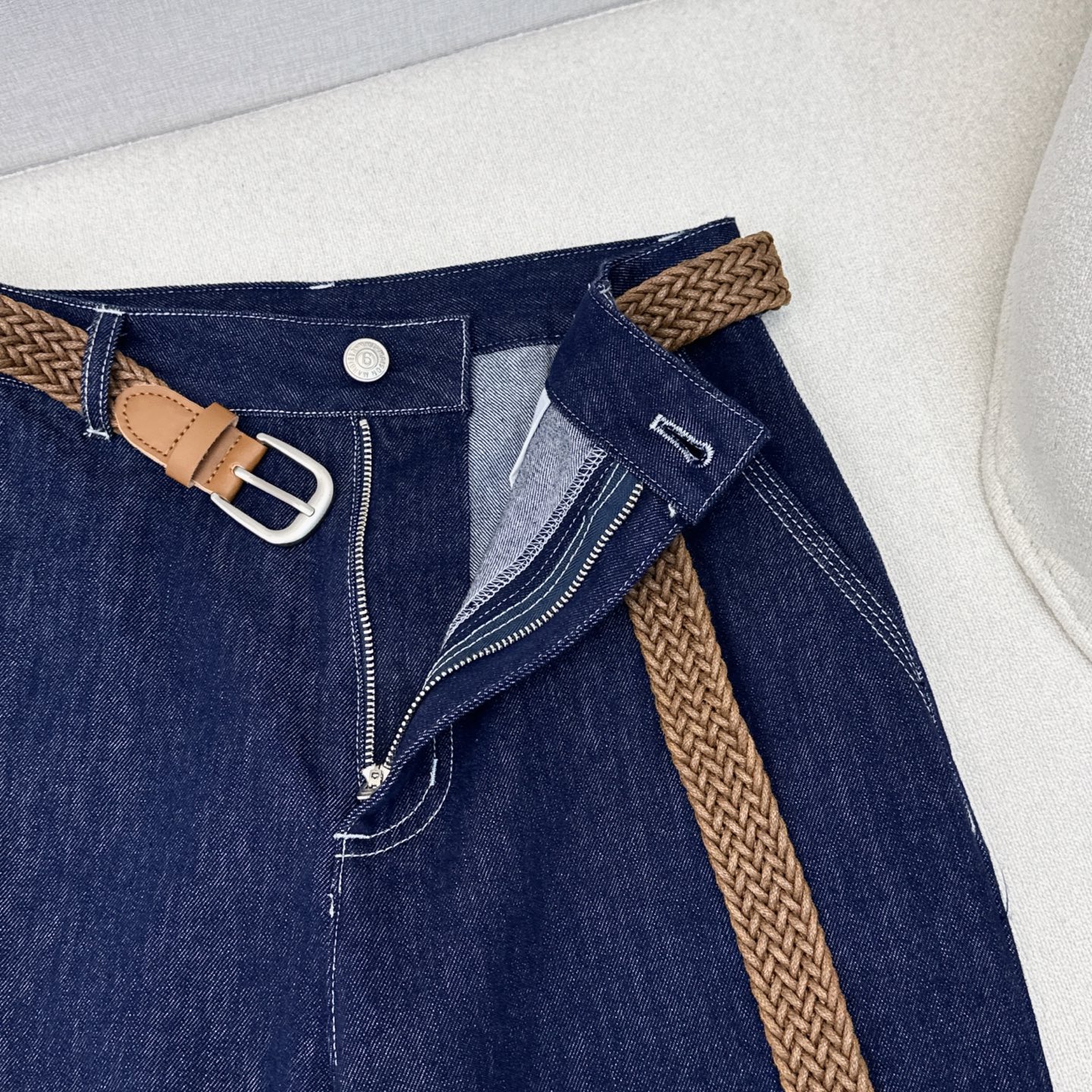 百搭神器 Mm～6 25Ss————春夏最新款腰带装饰牛仔直筒裤 🩵休闲搭配必备款 夏天搭配T恤小能手 