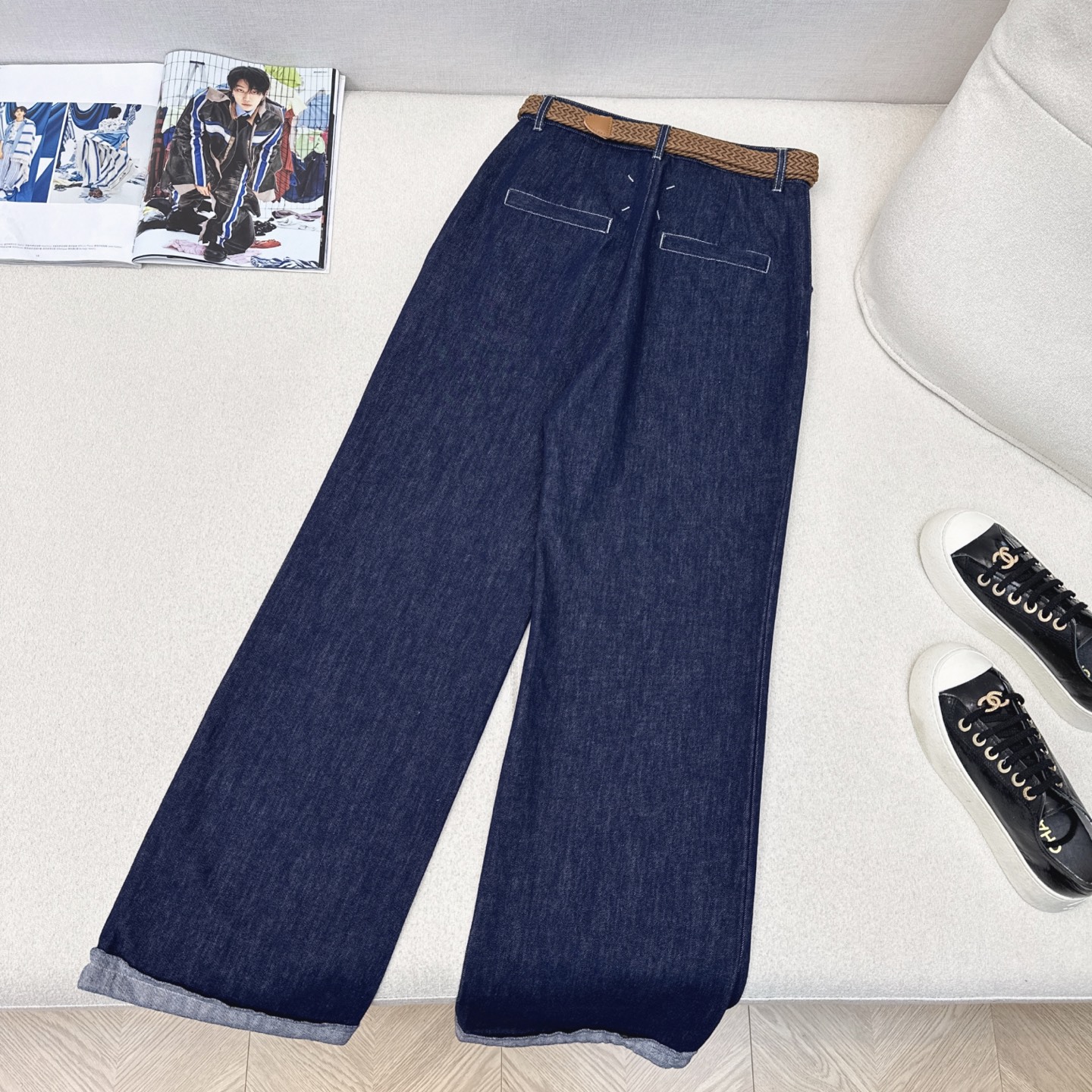 百搭神器 Mm～6 25Ss————春夏最新款腰带装饰牛仔直筒裤 🩵休闲搭配必备款 夏天搭配T恤小能手 