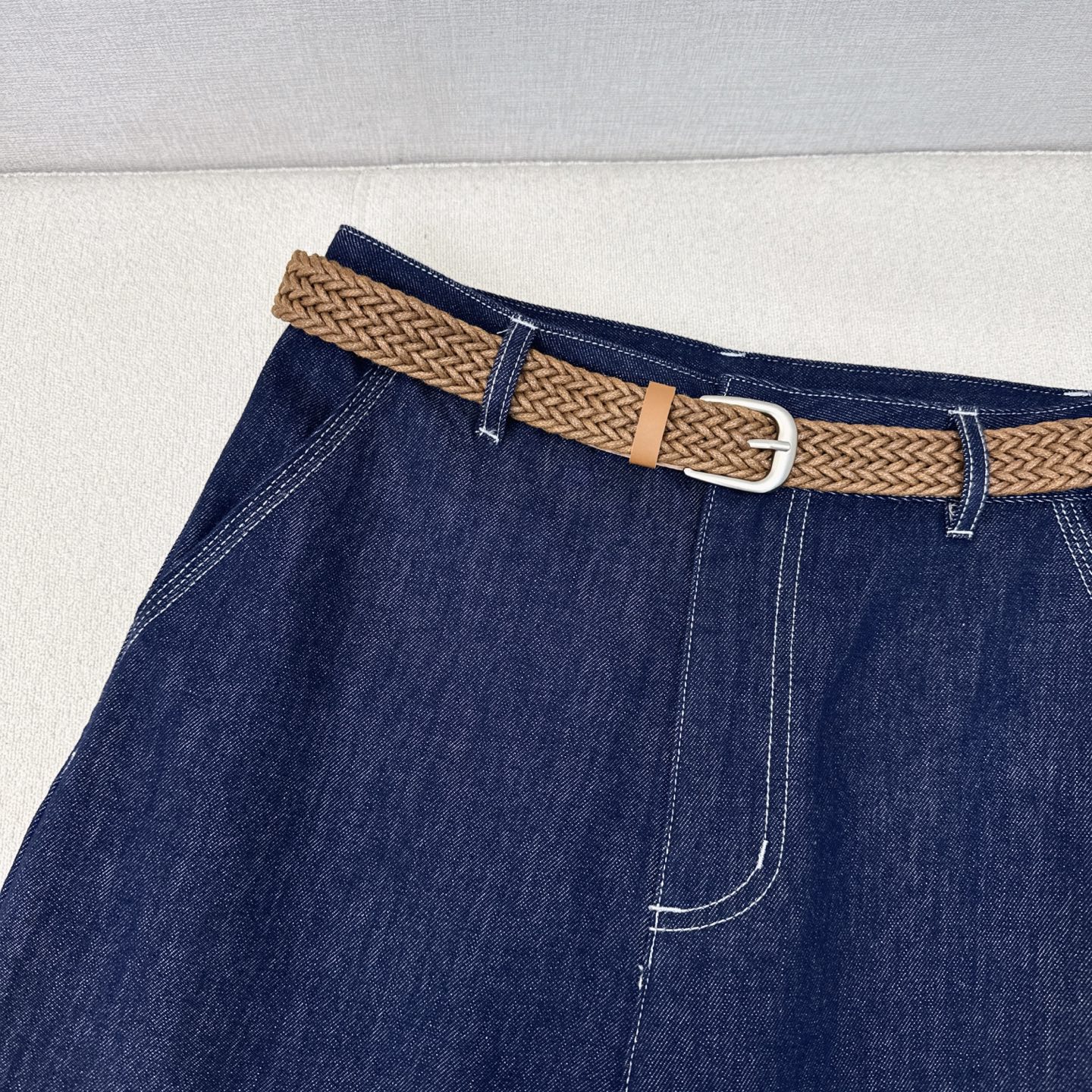 百搭神器 Mm～6 25Ss————春夏最新款腰带装饰牛仔直筒裤 🩵休闲搭配必备款 夏天搭配T恤小能手 