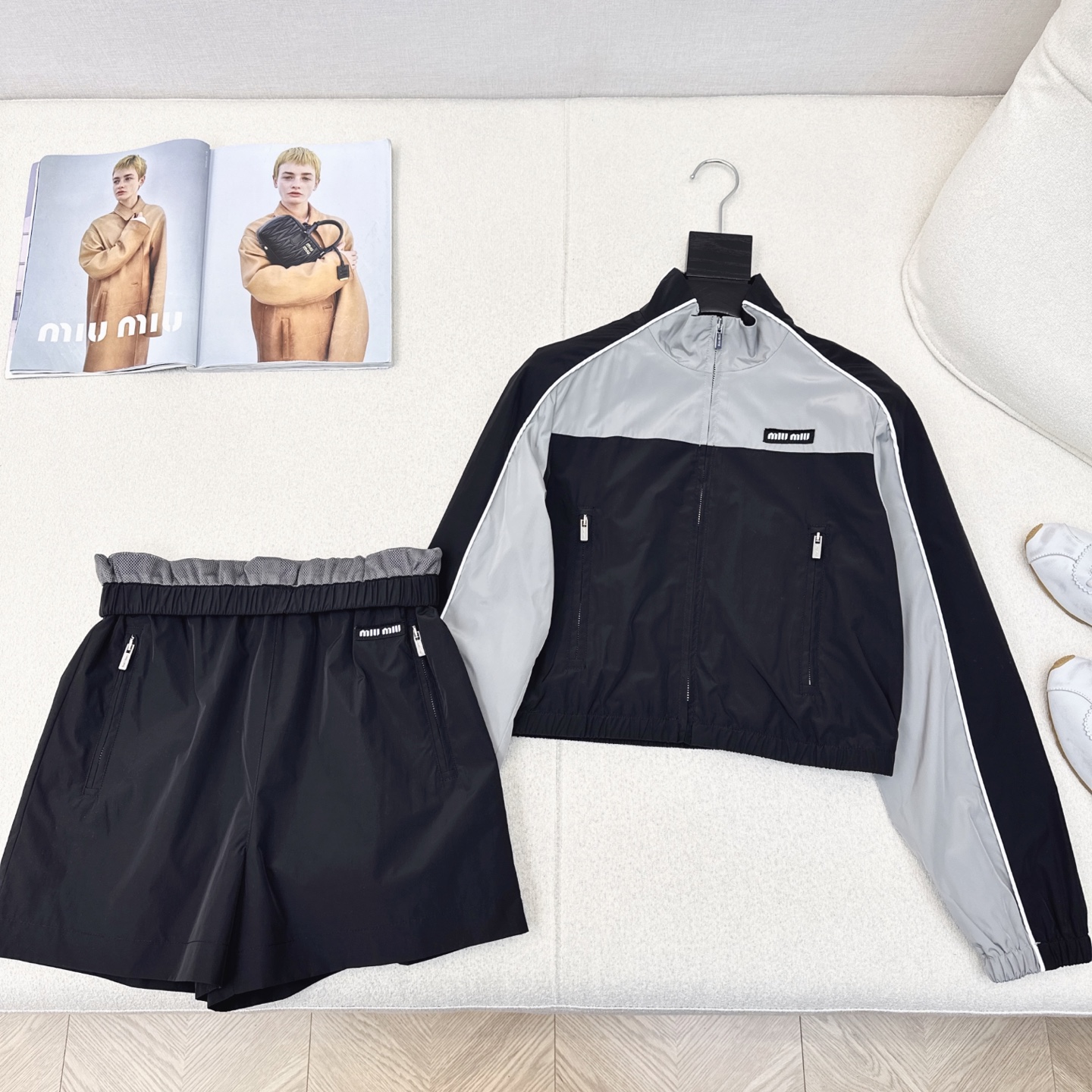 Miu Miu Inspired Windbreaker Set: Sporty Chic, Two-Piece Outfit 6 i1746675643715 9267 0 4