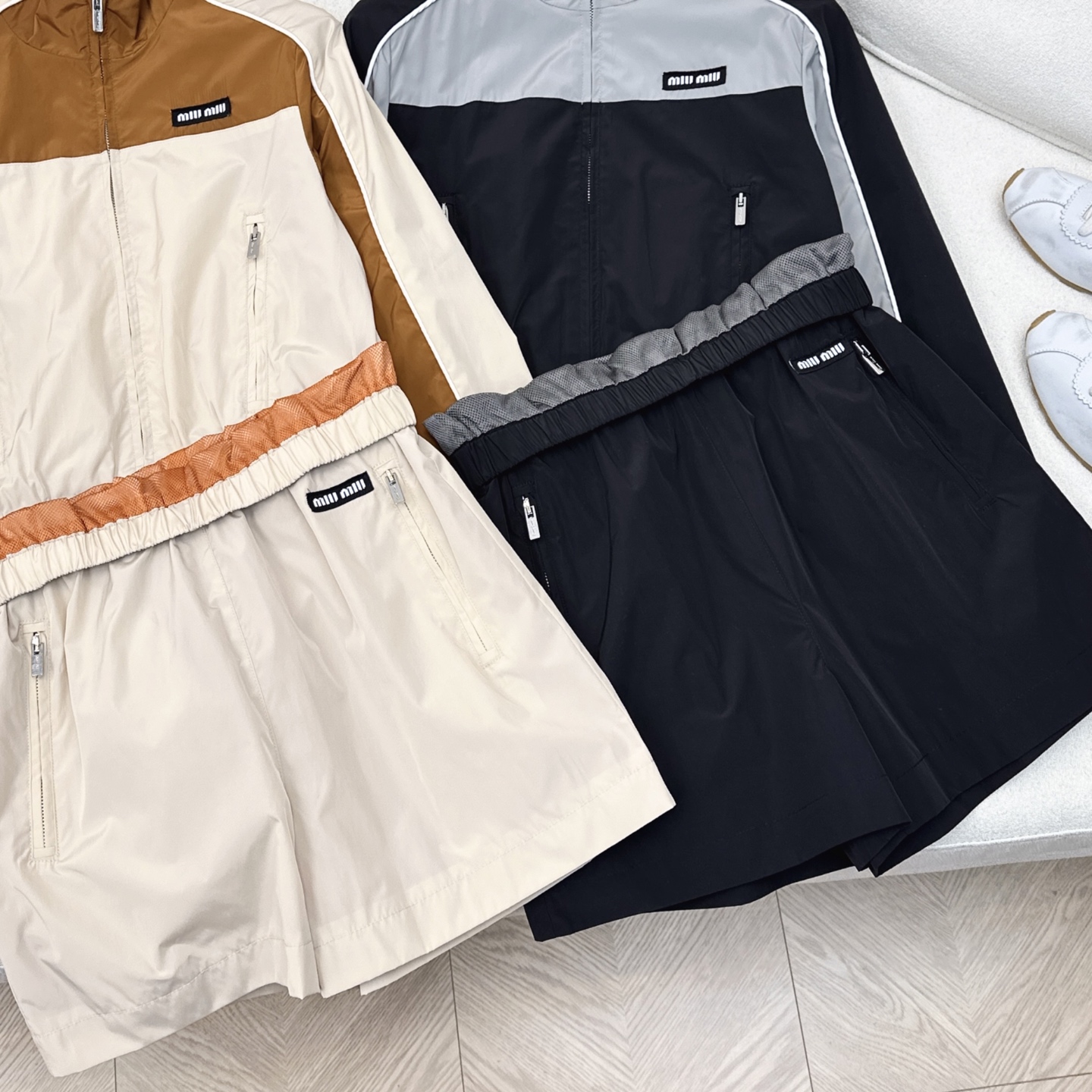 Miu Miu Inspired Windbreaker Set: Sporty Chic, Two-Piece Outfit 5 i1746675643770 6976 0 3