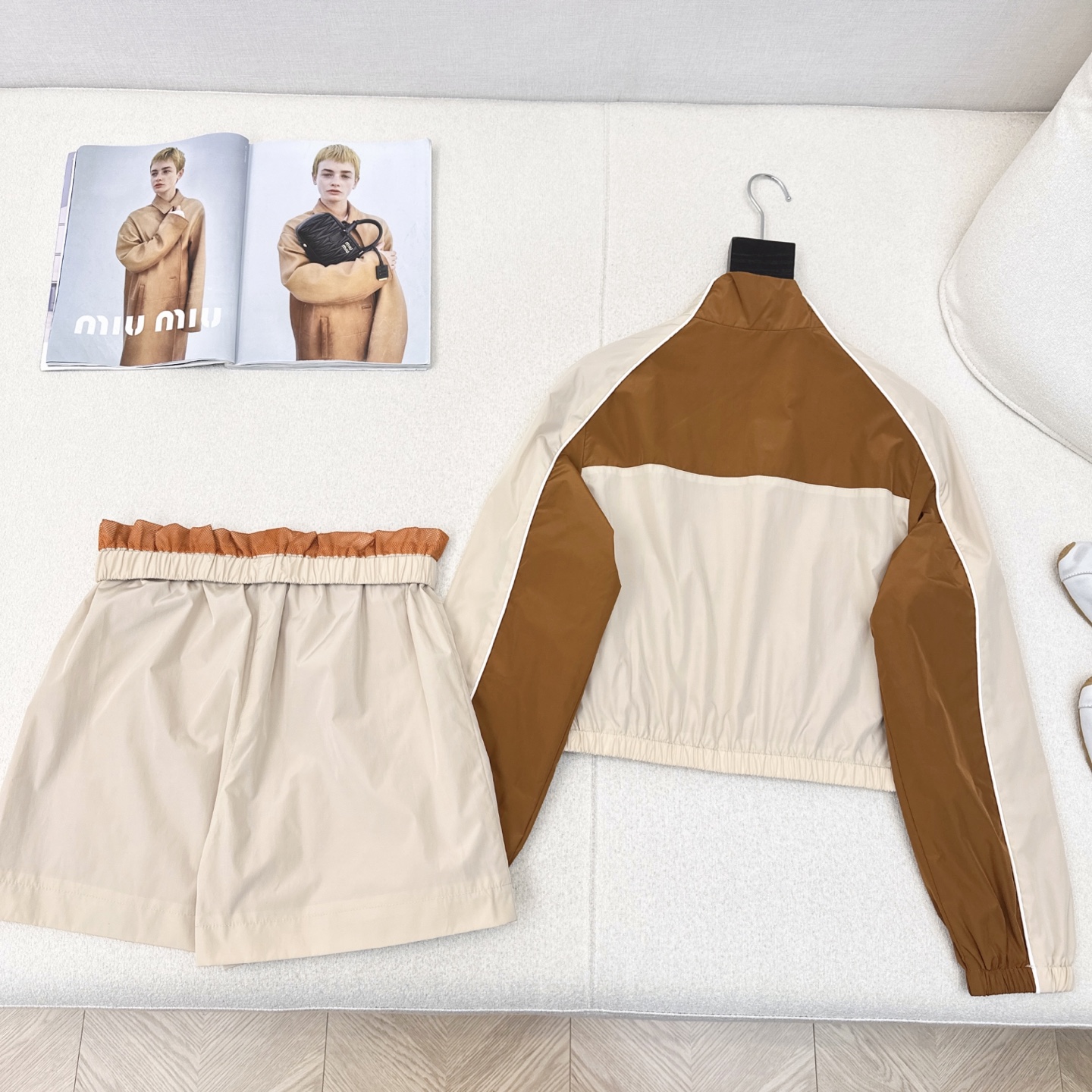 Miu Miu Inspired Windbreaker Set: Sporty Chic, Two-Piece Outfit 9 i1746675645343 1272 0 7