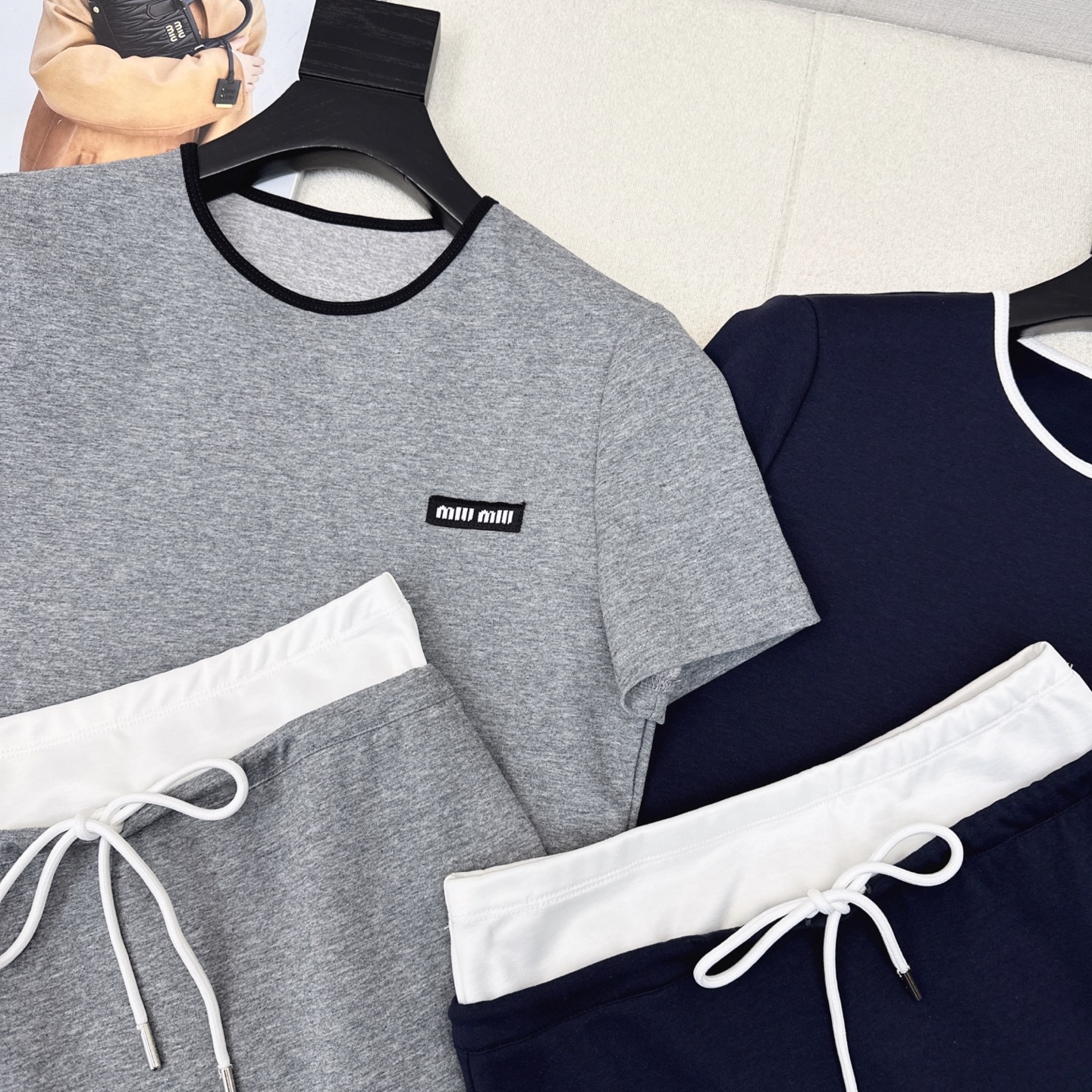 Miu Miu Inspired Two-Piece Set: Short Tee & Midi Skirt - Spring/Summer Collection 4 i1746675899526 5889 0 2