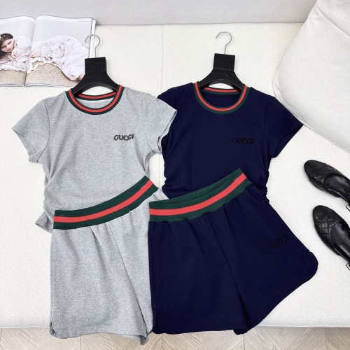Gucci 25Ss Ribbed Trim Leisure Set: Sleeveless Top & Elastic Waist Shorts 1 Gucci 25Ss Ribbed Trim Leisure Set: Sleeveless Top & Elastic Waist Shorts