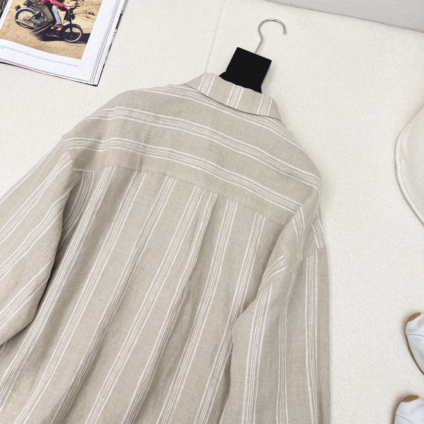 Striped Linen Shirt - Loose Fit, Embroidered Detail, and Sun Protection 10 i1746848811510 7386 0 8