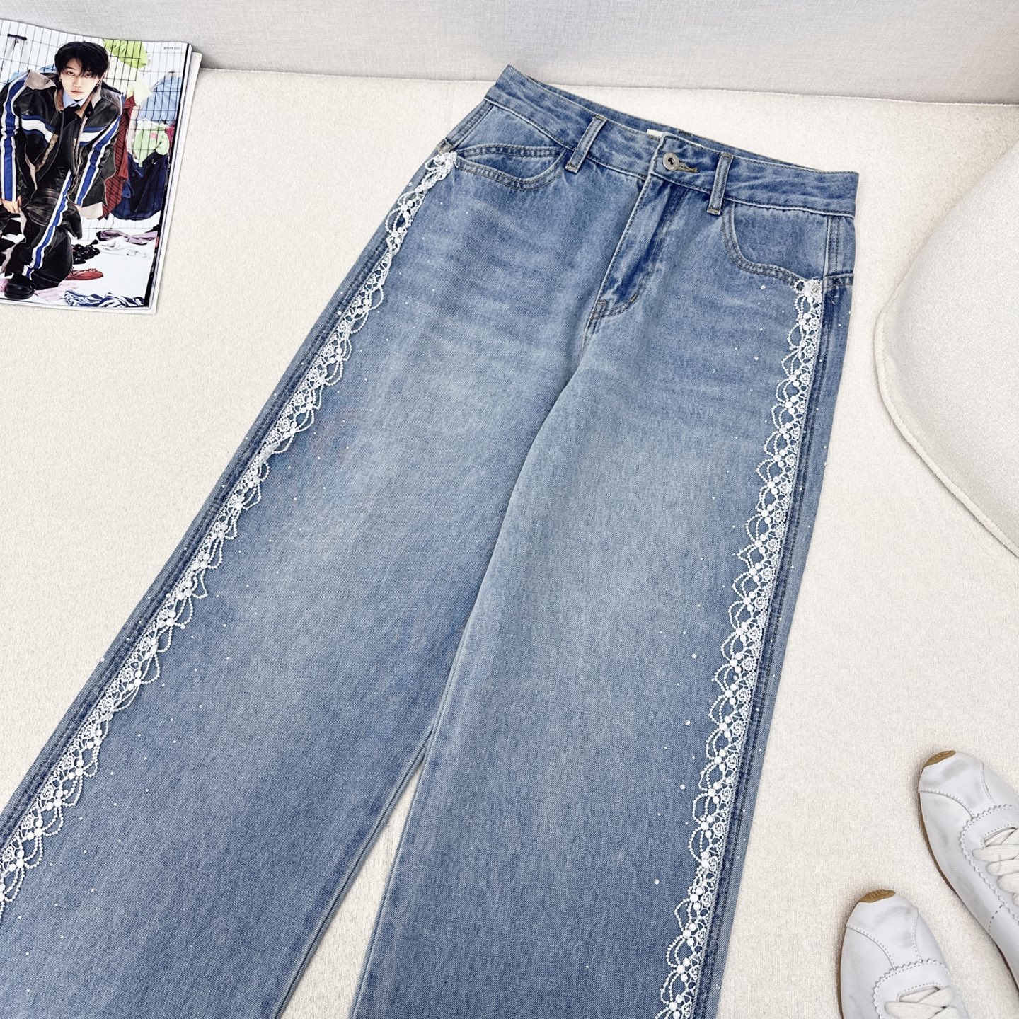 Miu Miu High Waist Straight Leg Jeans with Embroidery & Rhinestone Details 3 i1748317352498 8374 0 1