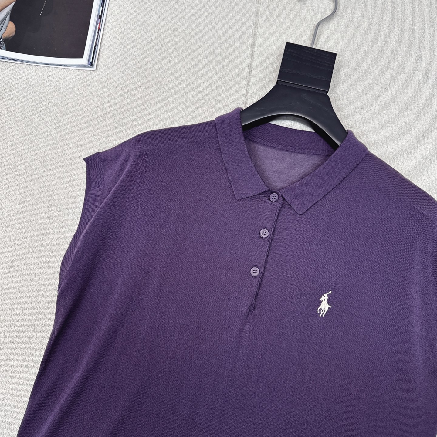 Relaxed Fit Knit Polo Shirt with Embroidered Logo, Casual Chic Spring Top 8 i1748404616794 8492 0 6