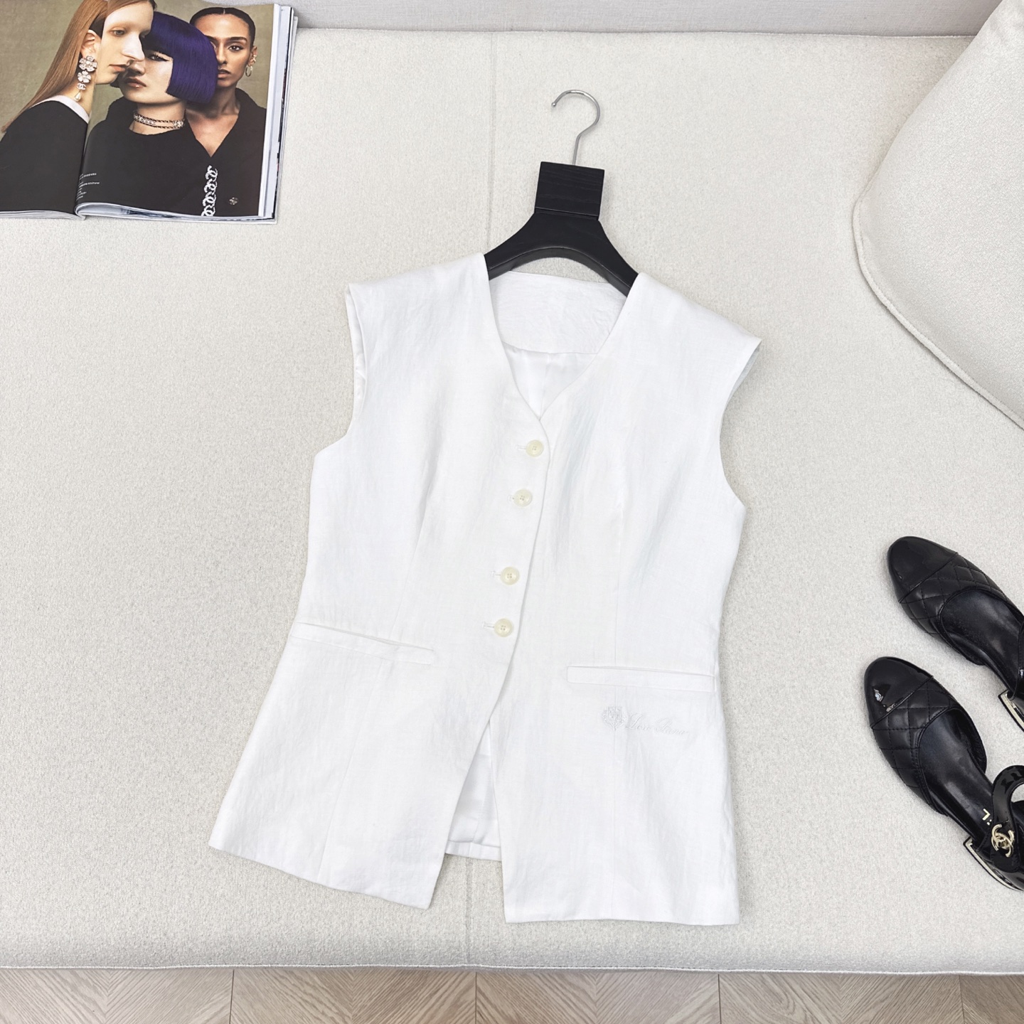 特价🉐️ ❗️齐码现货❗️不退不换❗️优雅高级感 lp🆕 25Ss———春夏最新款logo刺绣装饰套装 