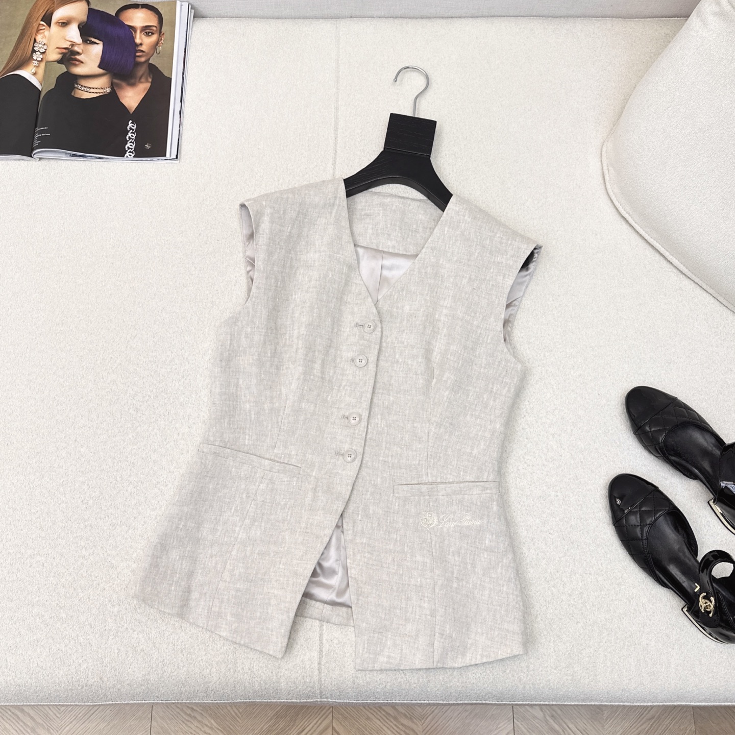 特价🉐️ ❗️齐码现货❗️不退不换❗️优雅高级感 lp🆕 25Ss———春夏最新款logo刺绣装饰套装 