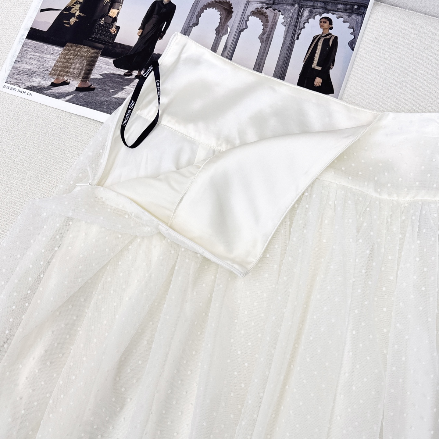 Elegant Polka Dot Mesh Pleated Skirt - Timeless Style, Versatile Fashion 9 i1749096847759 5994 0 7