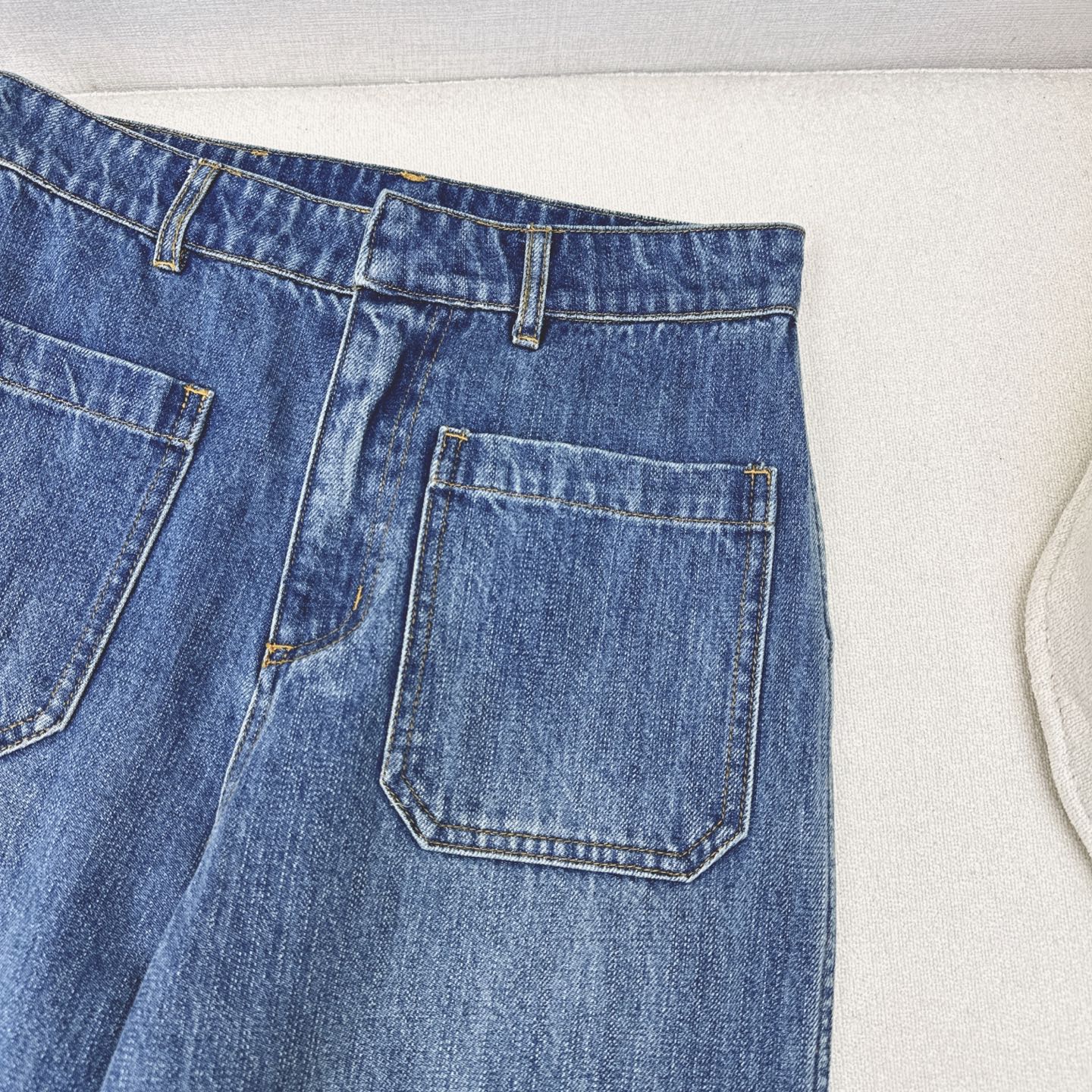 穿出长腿效果 CD 25Ss————春夏最新款做旧洗水阔腿牛仔裤 🩵直筒阔腿高腰的裤型 可以将双腿比例感