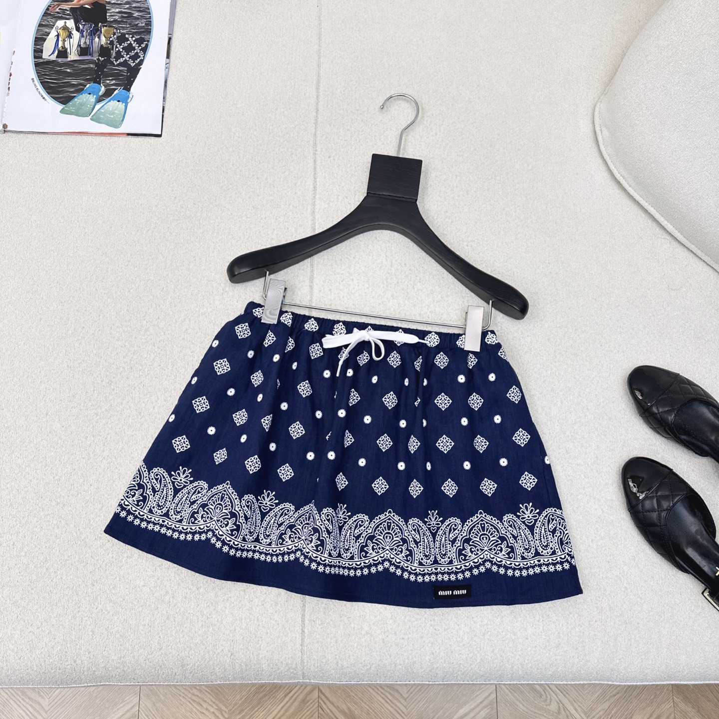 特价🉐️❗️现货齐码❗️不退不换❗️复古波西米亚 Miu 25Ss————春夏最新款复古腰果花印花套装🖤