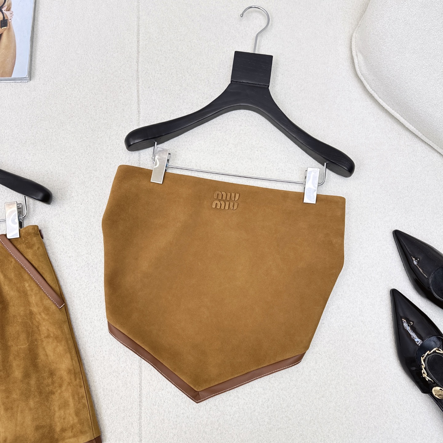 Miu Miu Inspired Suede Bustier Top - Chic & Trendy Spring/Summer Essential 3 i1749877320861 9321 0 1