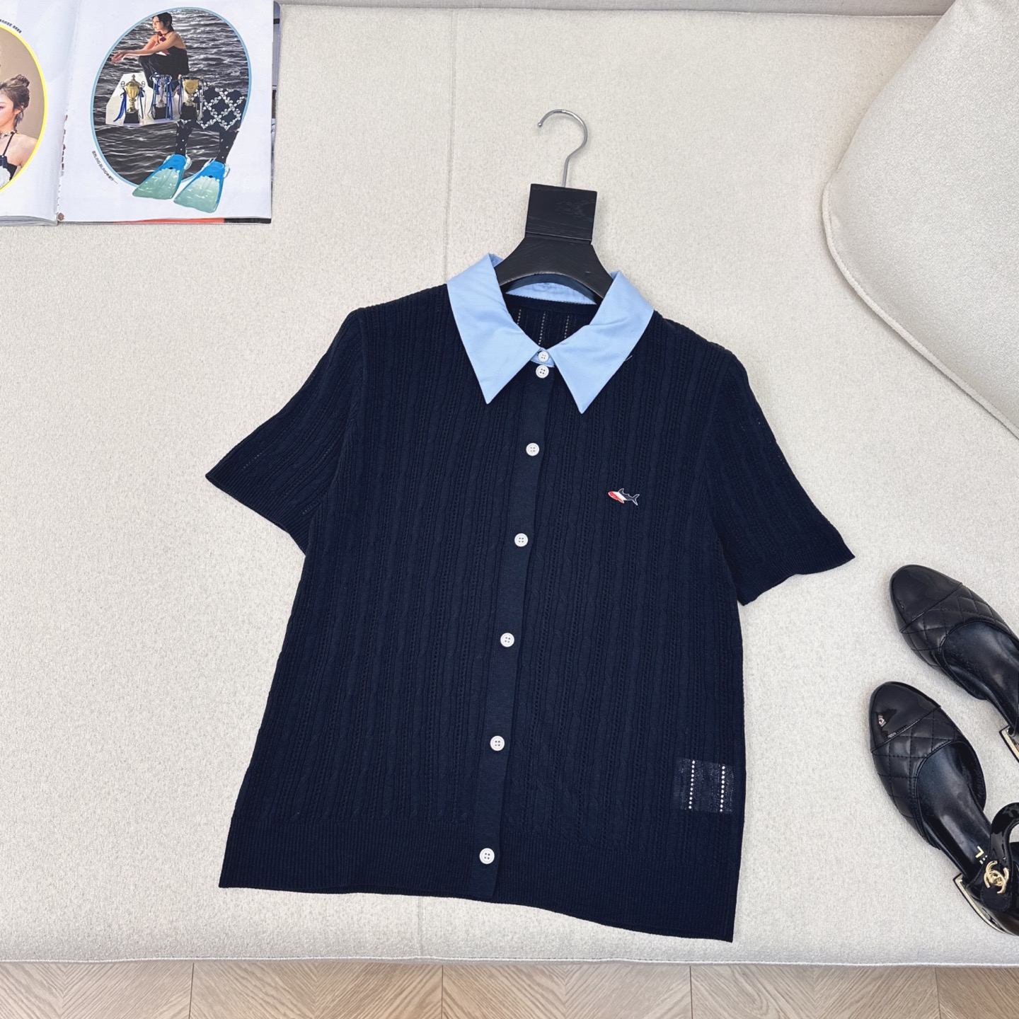 Stylish Two-Piece Knitted Short Sleeve Top - Fresh & Youthful Design 6 i1749958785006 4274 0 4